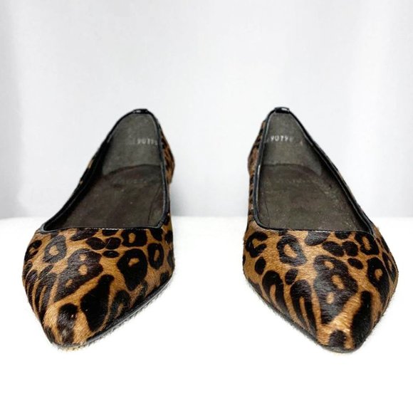 STUART WEITZMAN Leopard Pointy Toe Wedges - Picture 3 of 8
